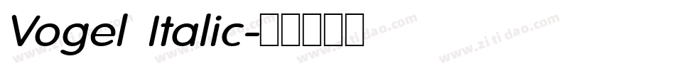 Vogel Italic字体转换